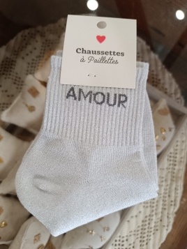 Chaussettes Paillettes AMOUR